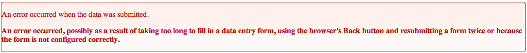 Error shown when a submission has not been authenticated.